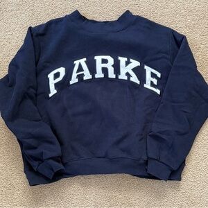 Parke Navy Blue Fleece Mockneck
